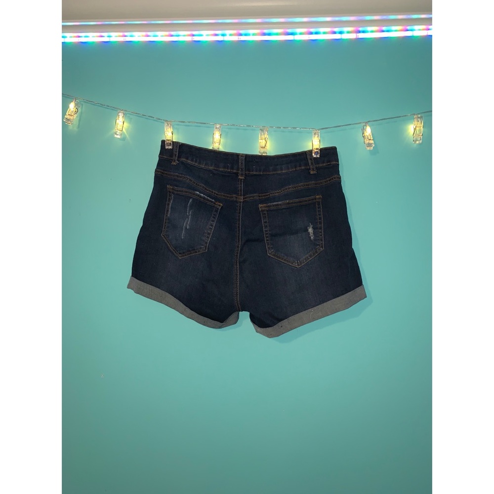Distressed Ripped Jean Shorts - Picture 2 of 2